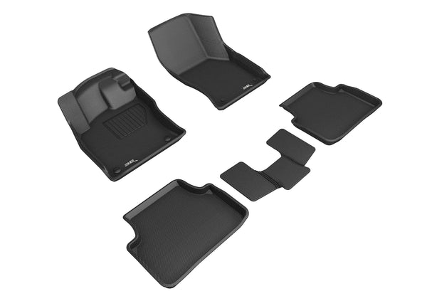 3D MAXpider KAGU Floor Mat for 2019-2023 VOLKSWAGEN JETTA  - BLACK - 1ST ROW 2ND ROW - L1VW10101509 []