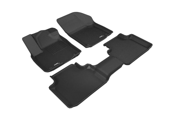 3D MAXpider KAGU Floor Mat for 2018-2024 VOLKSWAGEN ATLAS / ATLAS CROSS SPORT  - BLACK - 1ST ROW 2ND ROW - L1VW10401509 []