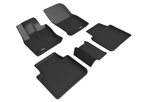 3D MAXpider KAGU Floor Mat for 2018-2023 VOLKSWAGEN TIGUAN  - BLACK - 1ST ROW 2ND ROW - L1VW10601509 []