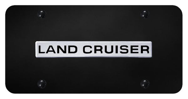 Toyota Land Cruiser Chrome on Black 3D Bar License Plate - LAC.N.CB