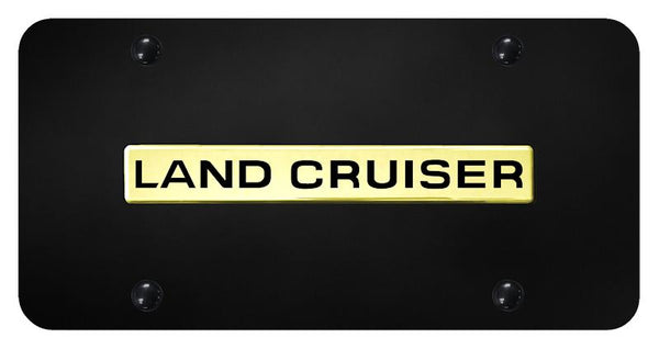 Toyota Land Cruiser Gold on Black 3D Bar License Plate - LAC.N.GB