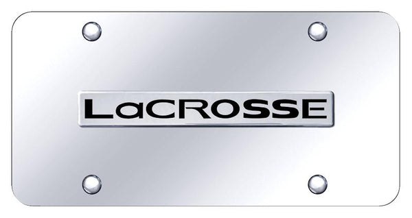 Buick LaCrosse Chrome on Chrome 3D Bar License Plate - LACR.N.CC