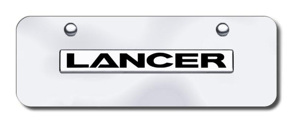 Mitsubishi Lancer Chrome on Chrome 3D Bar Mini License Plate - LCR.N.CCM