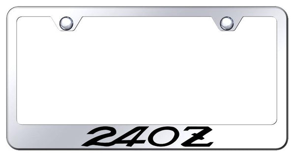 Nissan 240Z Chrome Laser Etched Standard License Frame - LF.240.EC