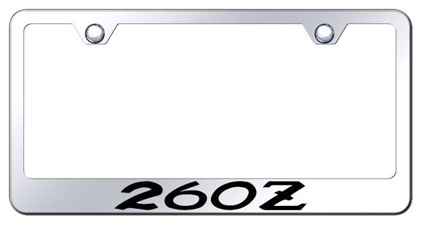 Nissan 260Z Chrome Laser Etched Standard License Frame - LF.260.EC