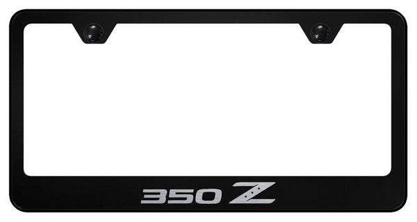 Nissan 350Z Black Laser Etched Standard License Frame - LF.350.EB