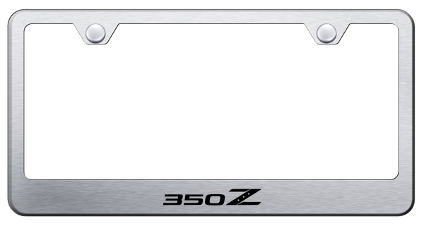 Nissan 350Z Stainless Steel Frame - Laser Etched Brushed License Plate Frame - LF.350.ES