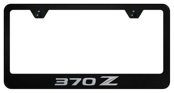 Nissan 370Z Black Laser Etched Standard License Frame - LF.370.2.EB