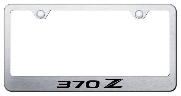 Nissan 370Z Brushed Stainless Steel Laser Etched Standard License Frame - LF.370.2.ES