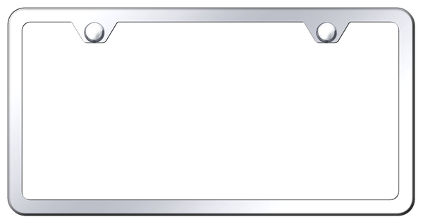 Blank Stainless Steel Frame - Mirrored License Plate Frame - LF.449.C