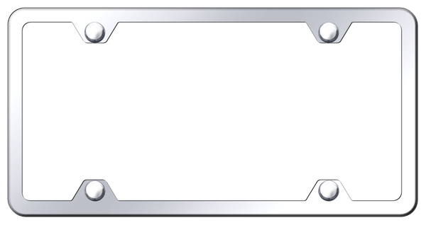 Blank Stainless Steel Frame - Mirrored License Plate Frame - LF.451.C