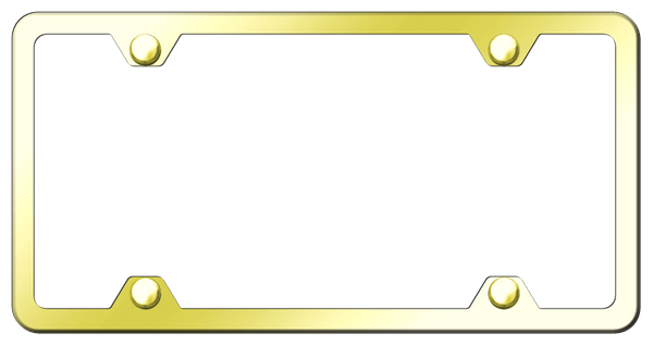 Blank Stainless Steel Frame - Gold License Plate Frame - LF.451.G