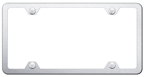 Blank Stainless Steel Frame - Brushed License Plate Frame - LF.451.S