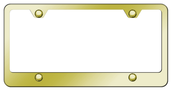 Blank Stainless Steel Frame - Gold License Plate Frame - LF.464.G