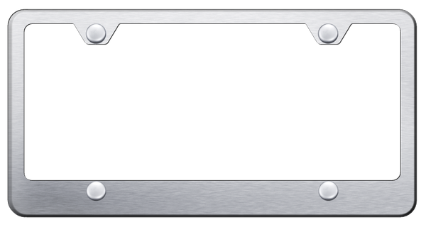 Blank Stainless Steel Frame - Brushed License Plate Frame - LF.464.S