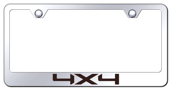 4X4 Chrome Laser Etched Standard License Frame - LF.4X4.EC