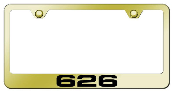 Mazda 626 Gold Laser Etched Standard License Frame - LF.626.EG