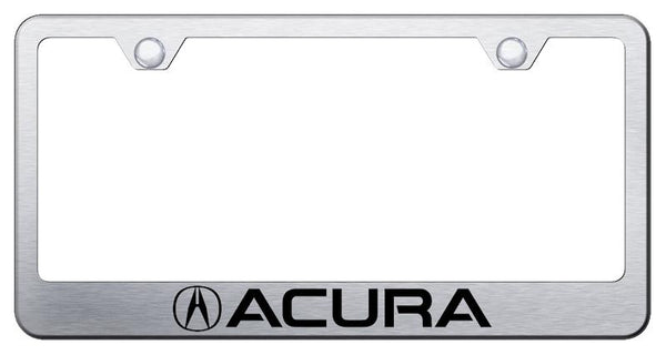 Acura Acura Brushed Stainless Steel Laser Etched Standard License Frame - LF.ACU.ES