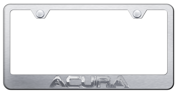 Acura Acura OEM Stainless Steel Frame - Chrome on Brushed License Plate Frame - LF.ACU.CS