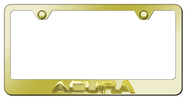 Acura Acura OEM Stainless Steel Frame - Gold on Gold License Plate Frame - LF.ACU.GG