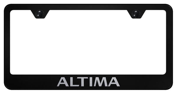 Nissan Altima Black Laser Etched Standard License Frame - LF.ALT.EB