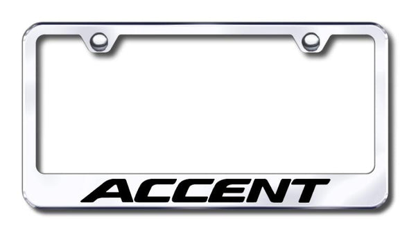 Hyundai Accent Chrome Laser Etched Standard License Frame - LF.ANT.EC