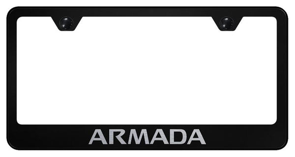 Nissan Armada Black Laser Etched Standard License Frame - LF.ARM.EB