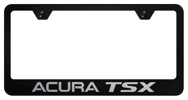 Acura Acura TSX Black Laser Etched Standard License Frame - LF.ATS.EB