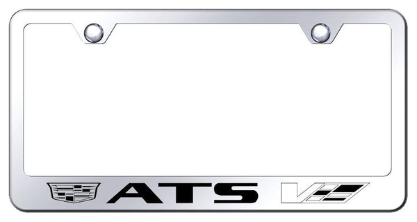 Cadillac ATS Chrome Laser Etched Standard License Frame - LF.ATSV3.EC