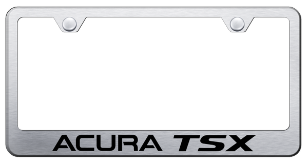 Acura Acura TSX Stainless Steel Frame - Laser Etched Brushed License Plate Frame - LF.ATS.ES