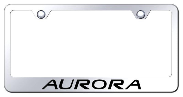 Oldsmobile Aurora Chrome Laser Etched Standard License Frame - LF.AUR.EC