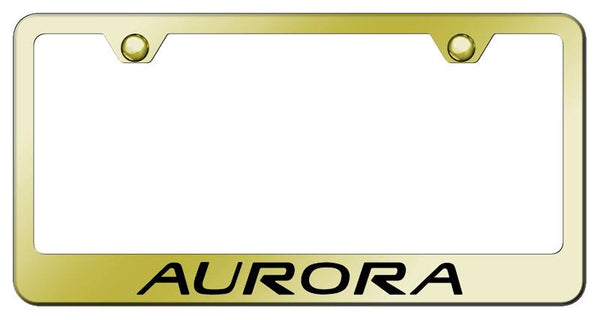 Oldsmobile Aurora Gold Laser Etched Standard License Frame - LF.AUR.EG