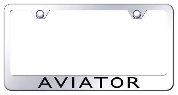 Lincoln Aviator Chrome Laser Etched Standard License Frame - LF.AVI.EC