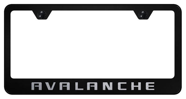 Chevrolet Avalanche Black Laser Etched Standard License Frame - LF.AVL.EB