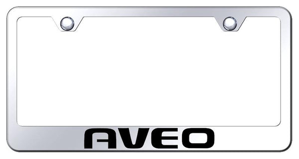 Chevrolet Aveo Chrome Laser Etched Standard License Frame - LF.AVO.EC