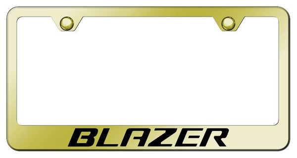 Chevrolet Blazer Gold Laser Etched Standard License Frame - LF.BLZ.EG