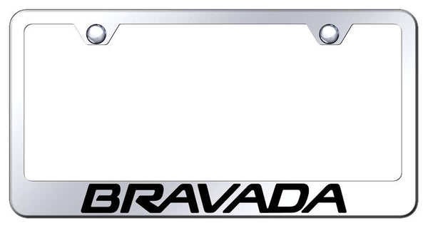 Oldsmobile Bravada Chrome Laser Etched Standard License Frame - LF.BRA.EC