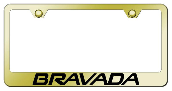 Oldsmobile Bravada Gold Laser Etched Standard License Frame - LF.BRA.EG