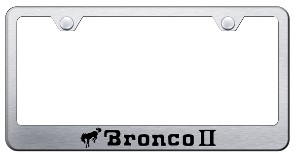 Ford Bronco II Stainless Steel Frame - Laser Etched Brushed License Plate Frame - LF.BRO2.ES