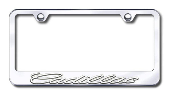 Cadillac Cadillac Chrome on Chrome Laser Etched Standard License Frame - LF.CAD.CC