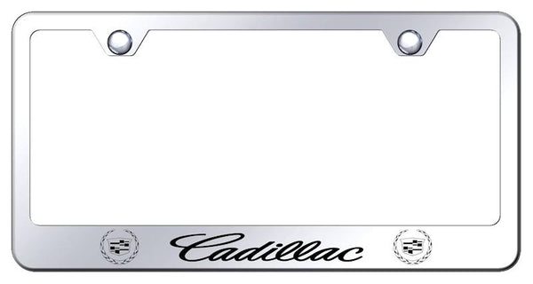 Cadillac Cadillac Chrome Laser Etched Standard License Frame - LF.CAD.EC