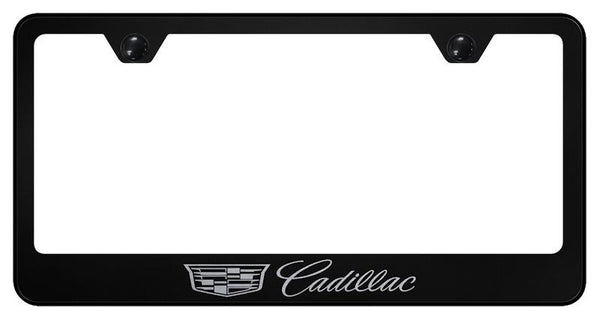 Cadillac Cadillac Black Laser Etched Standard License Frame - LF.CAD3.EB