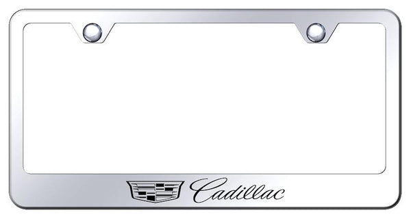 Cadillac Cadillac Chrome Laser Etched Standard License Frame - LF.CAD3.EC