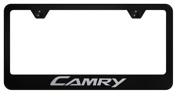 Toyota Camry Black Laser Etched Standard License Frame - LF.CAM.EB