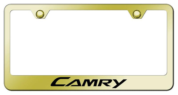 Toyota Camry Gold Laser Etched Standard License Frame - LF.CAM.EG