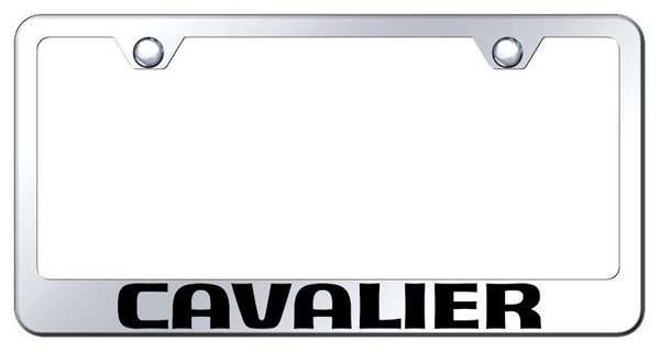 Chevrolet Cavalier Chrome Laser Etched Standard License Frame - LF.CAV.EC