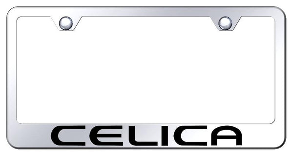 Toyota Celica Chrome Laser Etched Standard License Frame - LF.CEL.EC