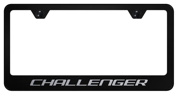 Dodge Challenger Black Laser Etched Standard License Frame - LF.CHA.EB