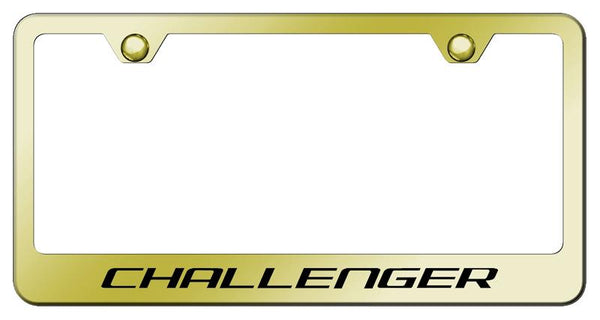 Dodge Challenger Gold Laser Etched Standard License Frame - LF.CHA.EG