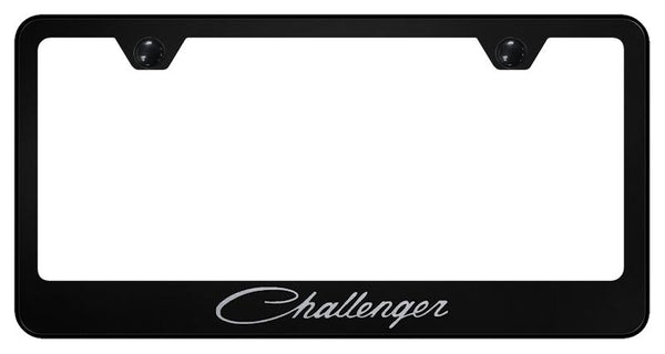 Dodge Challenger Classic Black Laser Etched Standard License Frame - LF.CHAC.EB